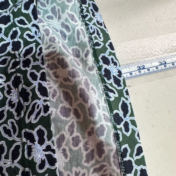 Lands' End Women's Floral V- Neck LS Supima Cotton T-Shirt Blue Size 2X Stretch - Picture 9 of 10